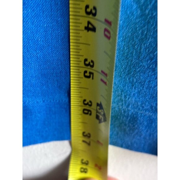 J Jill Womens Button Up Collared Short Sleeve 100% Linen Dress Blue Size M - Picture 8 of 9